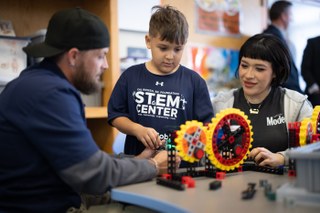 students and teachers in STEM course