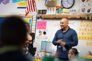 Teacher in classroom