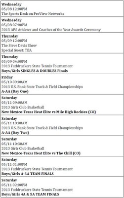 ProView Schedule May 7-11-2013
