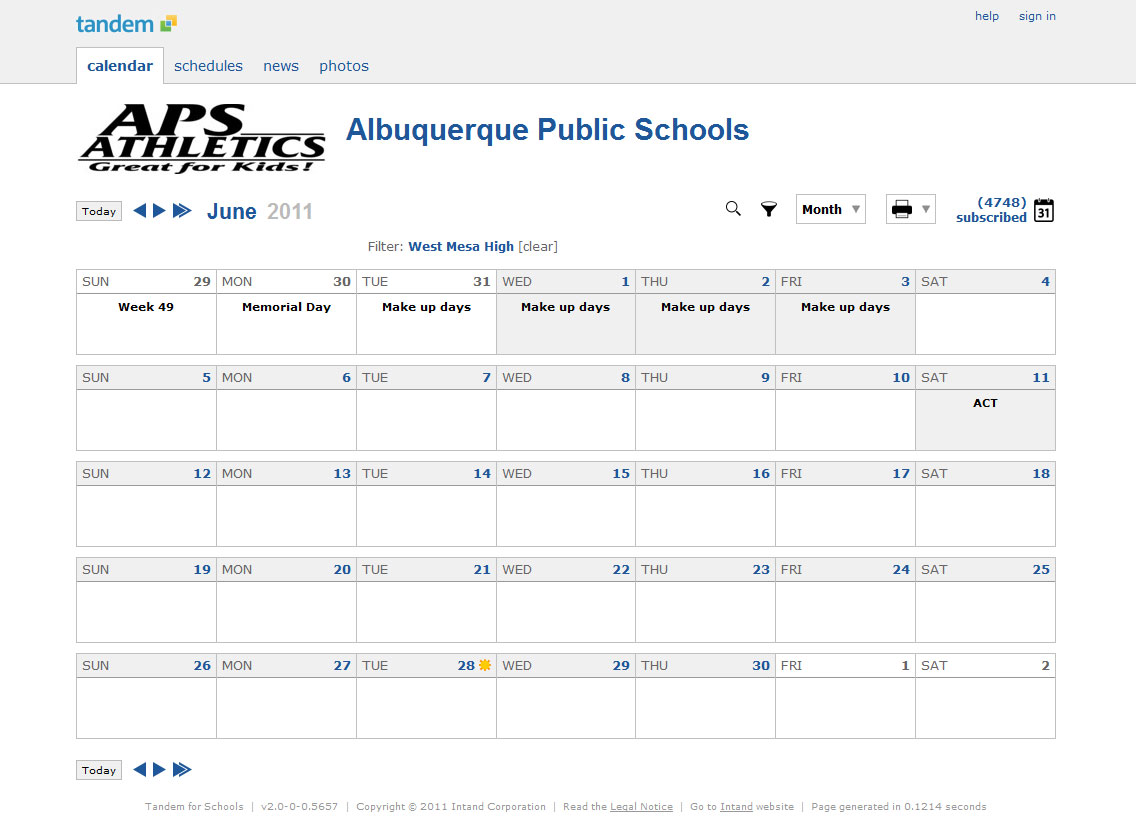 District Calendar