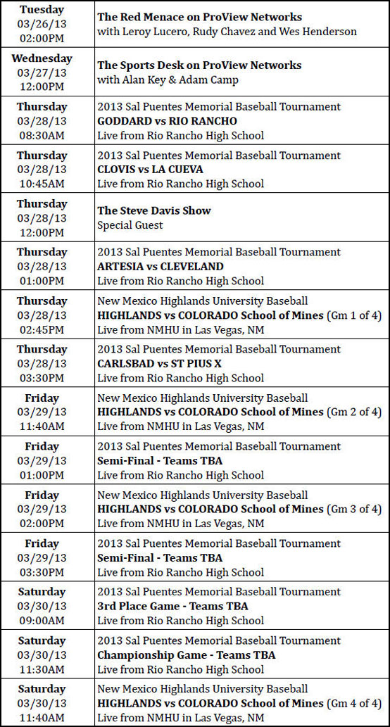 proview-march-25-30-schedule