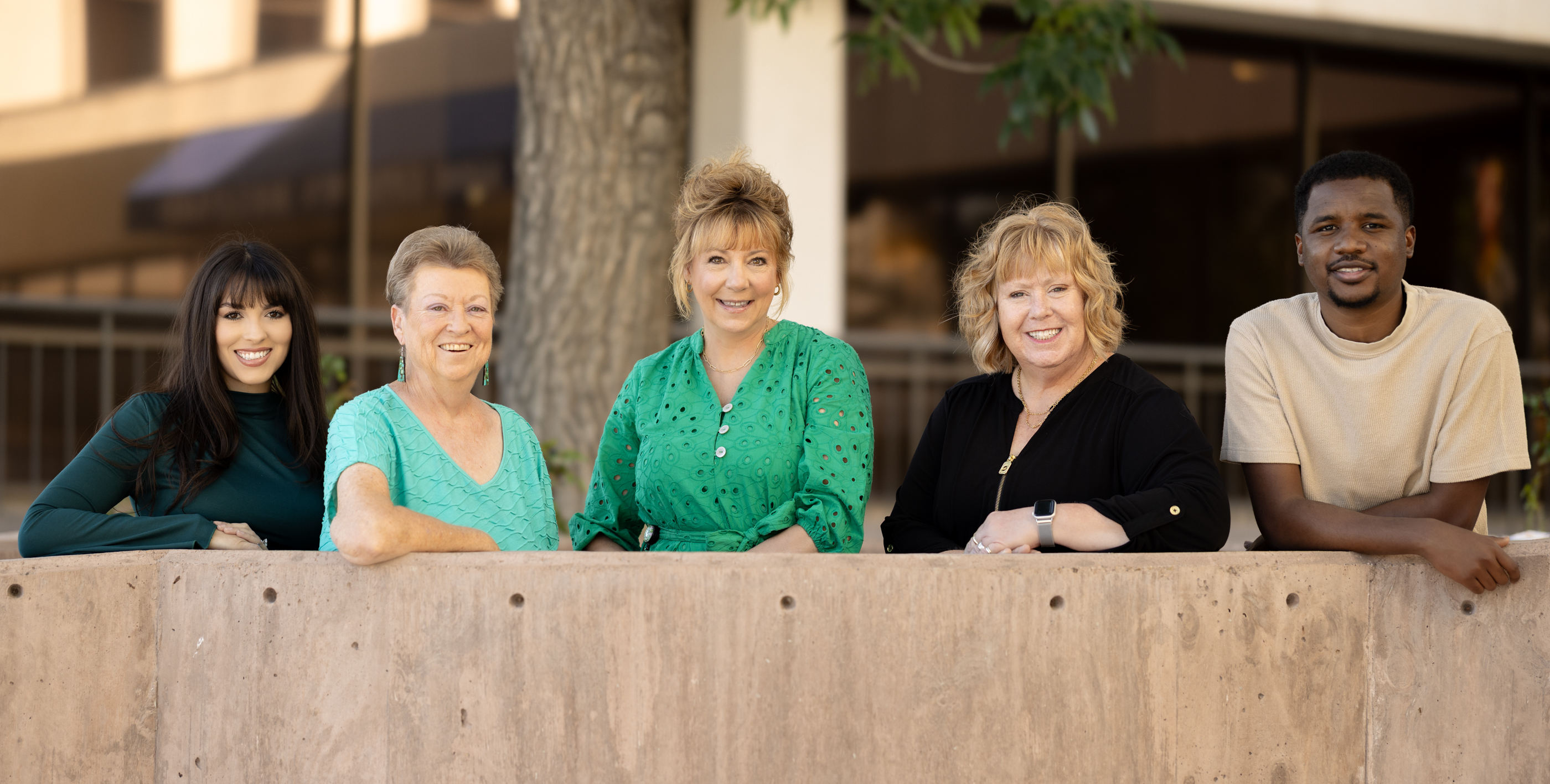 Eduacation Foundation Staff members from left to right: Deztinee Murphy, Sonja Martens, Shannon Barnhill, Vicky V. Keith and Rado Josoa.