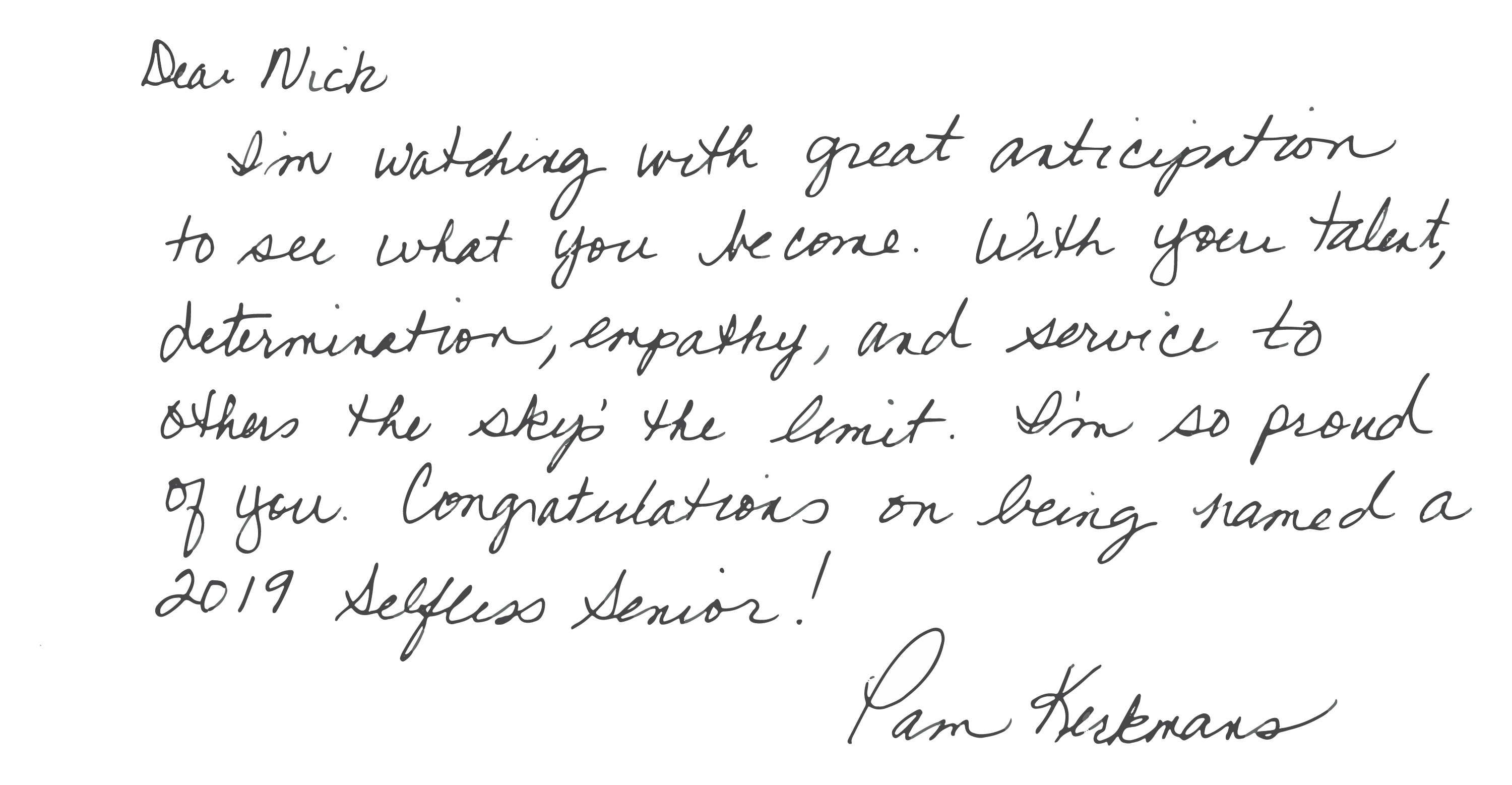 Nick Miller Note