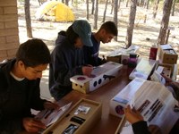 Students open Galileoscope Kits