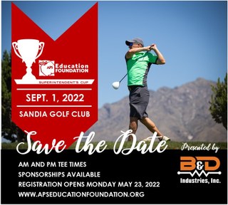 Save the Date. AM and PM Tee Times. Sponsorships Available. Registration opens Monday, May 23, 2022 on apseducationfoundation.org