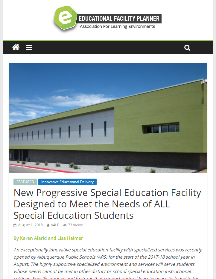 New Progressive Special Education Facility... Article