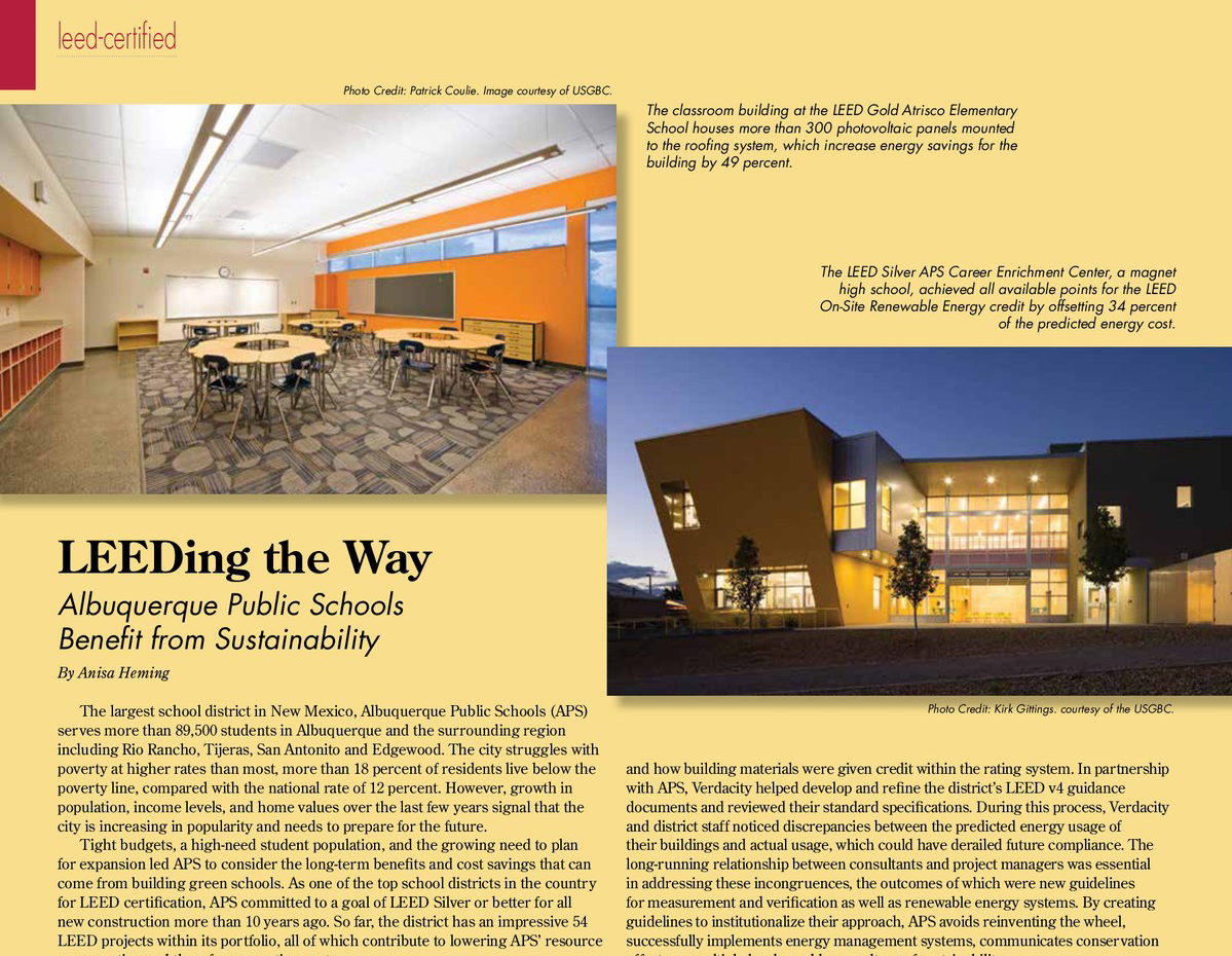 LEEDing the Way article