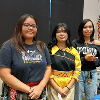 Color JPEG of Indigenous Knowledge Keeper students. 