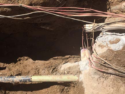 Damaged underground irrigation system