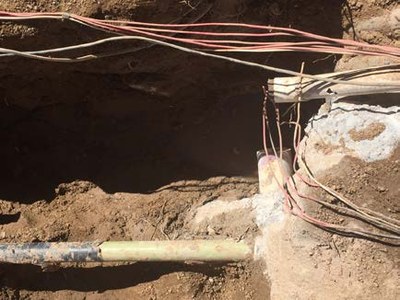 Damaged underground irrigation system