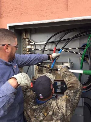 Installation of new electrical cabling