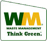 Waste Management logo with caption, "Think Green"