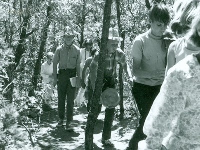 Students on trail in 1960's