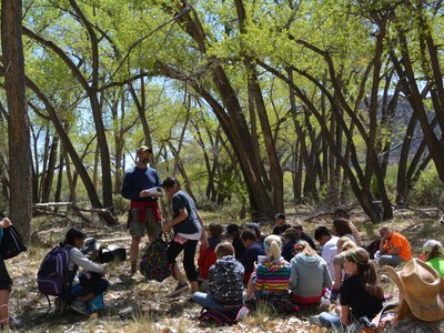 Daniel teaching students at Navajo Lake State Park