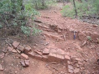 Reddish brown sandstone and siltstone (some with ripple marks) of the Permian Yeso Group are the oldest bedrock exposed on SMNHC trails. 