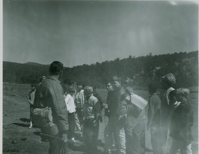Jack Meloy conducting a tour in 1967 or '68