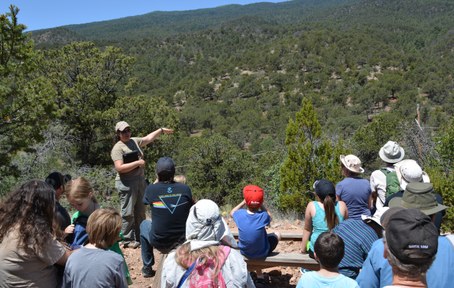 Group of people attending a Herpetology Day at the SMNHC.