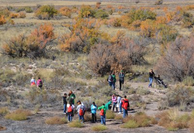 Class at Bottomless Lakes State Park outside Roswell during Traveling Ecology Field Program.