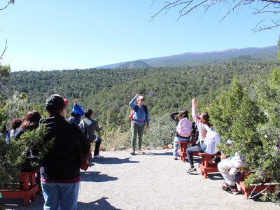Educator Fiana teaching at overlook
