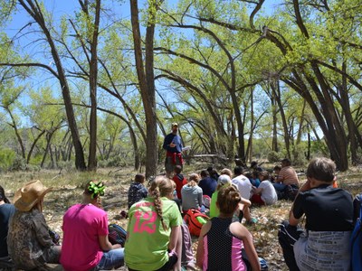 Students visiting Navajo Lake State Park