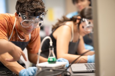 STEM Student (JPG) student in high school lab