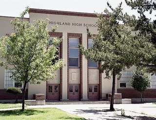Front exterior of Highland High School