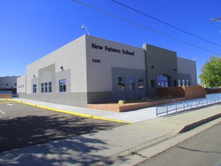 New Futures HS building exterior. 