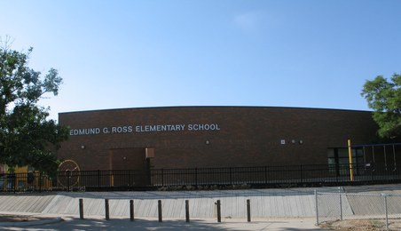 E. G. Ross font entrance
