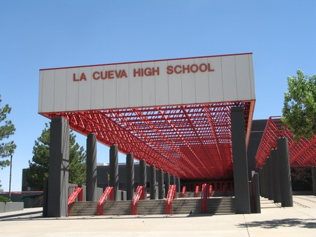 La Cueva High School font entrance