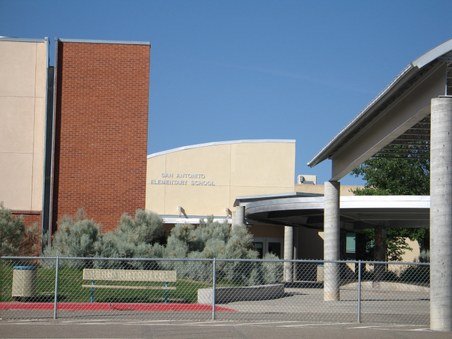 San Antonito STEM Magnet font entrance