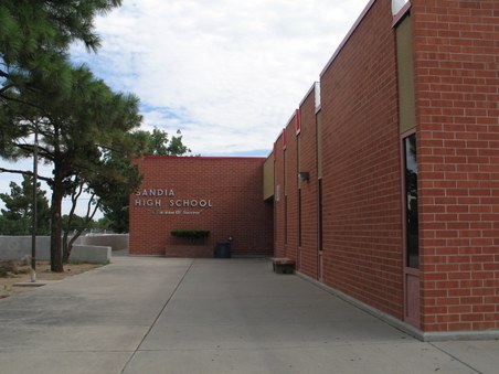 Sandia High School font entrance
