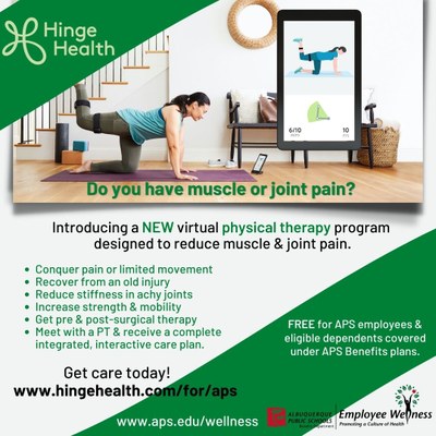 Hinge  Health is a new virtual physical therapy solution to help people with joint and muscle pain.