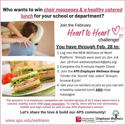 a graphic with the heart to heart challenge information.