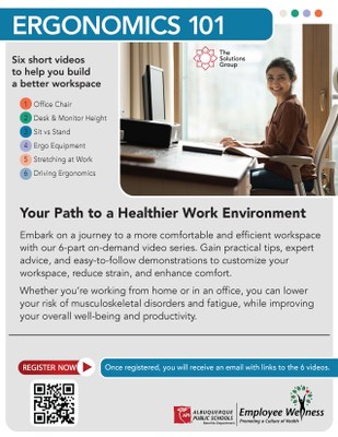 Ergonomics flyer with easy sign up 