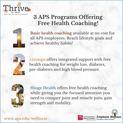 Picture with three ways to receive health coaching through APS benefits.