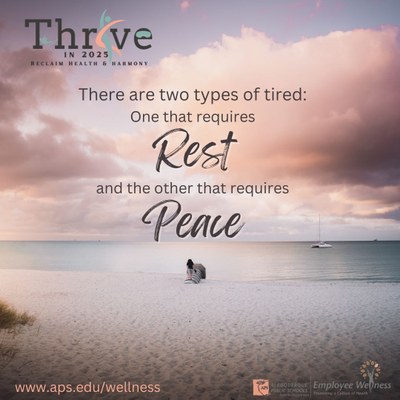 There are 2 types of tired. One that requires peace and the other that requires rest