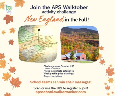Walktober New England in the Fall (940x788)(JPEG) 2026 Join the APS Walktober Challenge starting October first through October thirtieth.