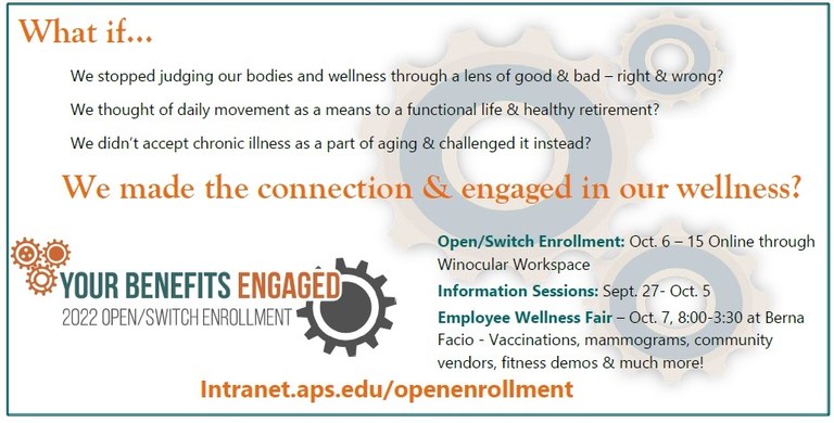 graphic with basic open enrollment information. 