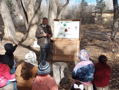 Steven teaching at Los Padillas Wildlife Sanctuary.