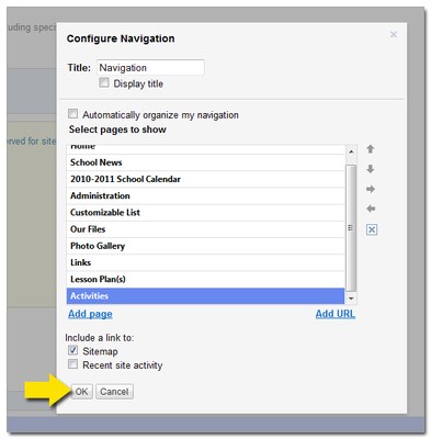 Adjust page, click OK