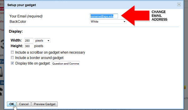 change email address