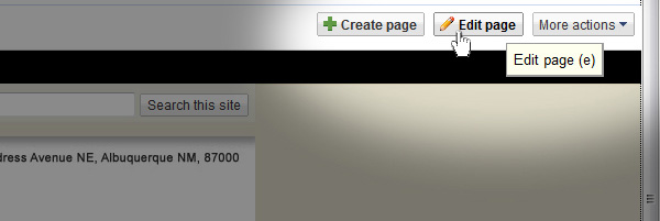 Click edit page