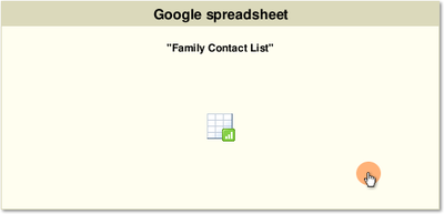 spreadsheet gadget