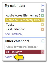  Add existing calendar
