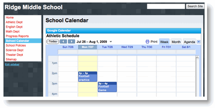 Save school calendar