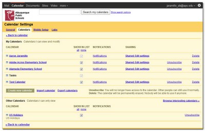 select calendar