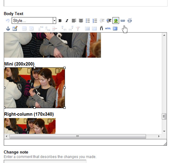 image highlighted