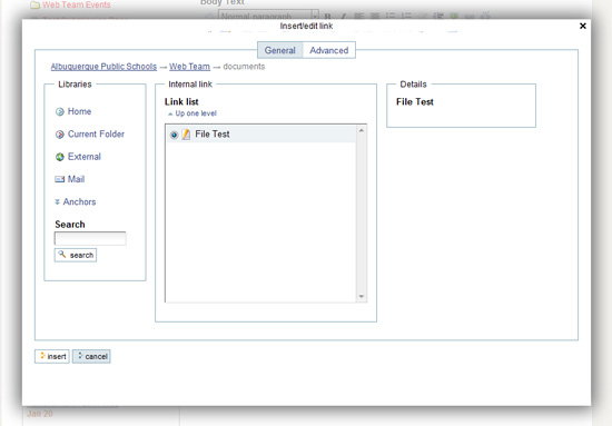 link list of documents