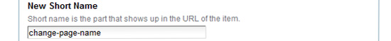 new short name field