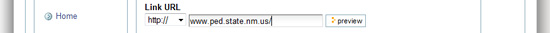 url field fro external link